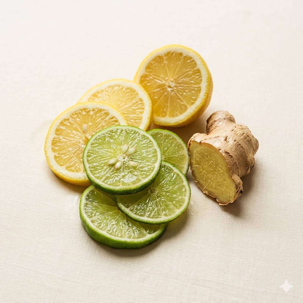 Lemon, lime and ginger